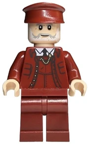 Hogwarts Express conductor as a LEGO minifigure 