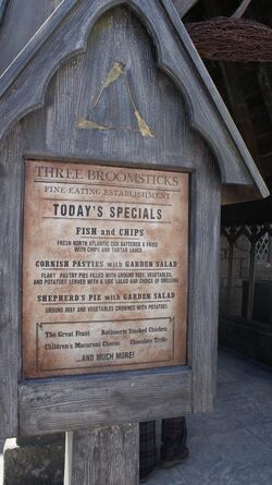 Three Broomsticks Menu