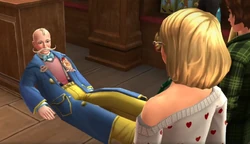 Bilmes en el suelo de la tienda de artículos de bromas de zonko durante una crisis depresiva