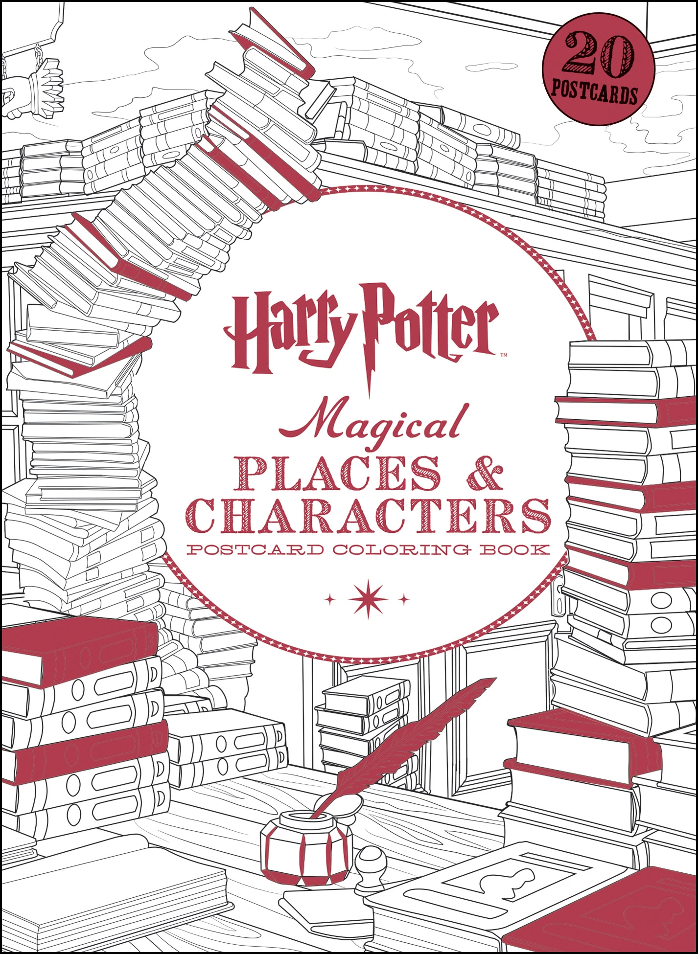 Harry Potter Magical Places and Characters Postcard Coloring Book