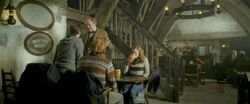 Harry-potter-half-blood-trio slughorn three broomsticks