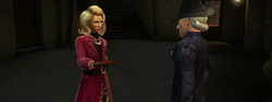 Zenith Xeep presents Verucca Buckthorn-Snyde with the stolen wand