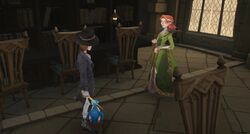 Player talking to MacGillony in the library MA