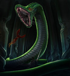 Harry slays Basilisk