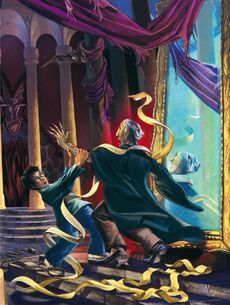 Harry fights Quirrell