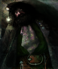 Hagrid at the Hut-on-the-Rock