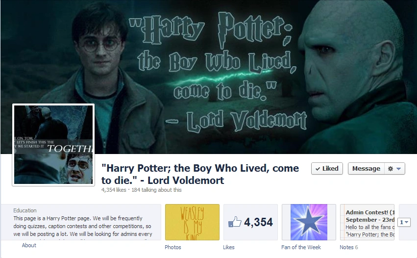 "Harry Potter; the Boy Who Lived, come to die." - Lord Voldemort ...