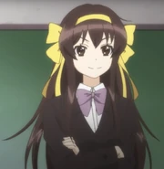 Haruhi as she appears in the anime spin-off series Yuki-chan