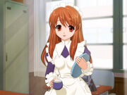 Mikuru wearing her maid outfit