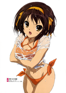 Haruhi soaked