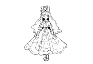 A concept sketch of Lili wearing her princess outfit.[2]
