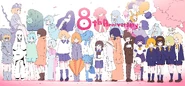 A drawing of all characters celebrate Harumaki Gohan's 8th anniversary.[41]