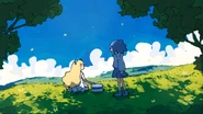 Artwork of Nana and Lili's first meeting, titled "The day of origin".[23]