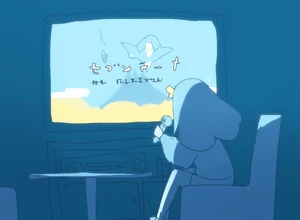  playing  in karaoke.