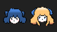 Pixel art of Nana and Lili.[13]