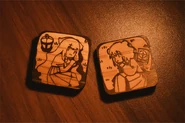 Wooden Magnets featuring Nana and Lili.[48]