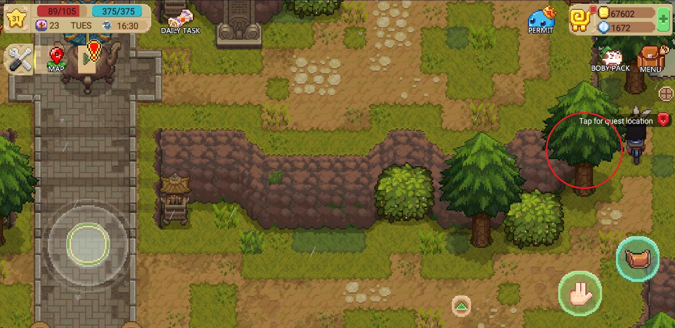 harvest town quest items Mario Wiley