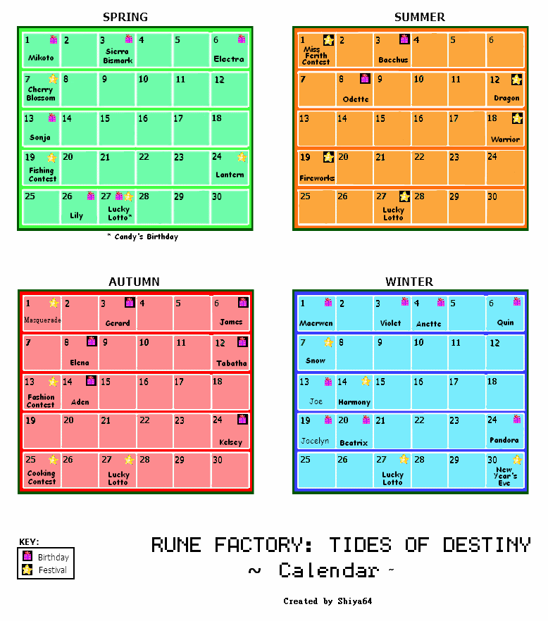 Festivals (RFToD) | Rune Factory Wiki | Fandom