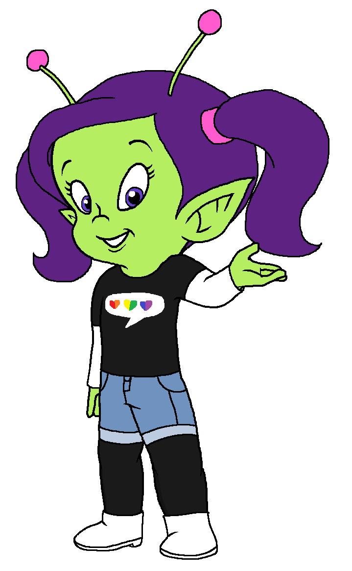 cartoon girl alien