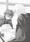 Ashiya and Maou making a resume