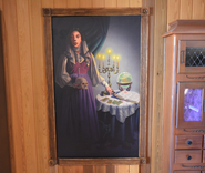 Madame Leota's Memento Mori portrait on display partially changed