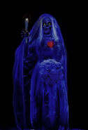 What the first bride looked like in Disneyland and Walt Disney World.