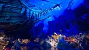 The Dutchman's theme-park appearance in Pirates of the Caribbean: Battle for the Sunken Treasure
