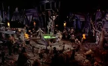 Halloween Town as it appears in the film
