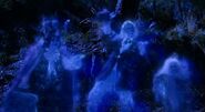 The Hitchhikking Ghosts in the 2003 film, played by (left to right) Clay Martinez, Jeremy Howard, and Deep Roy