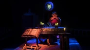 Current Madame Leota. The floating ability was added in 2005.