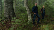 Nathan and audrey in the forest