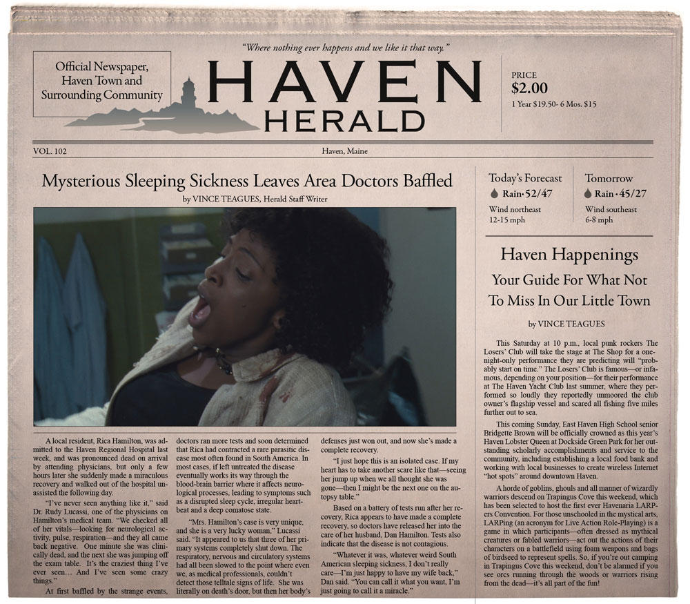 Haven Herald/Vol. 102 | Haven, Maine Wiki | Fandom