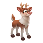 Brown reindeer calf