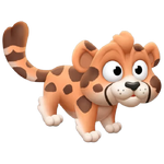 Orange cheetah cub
