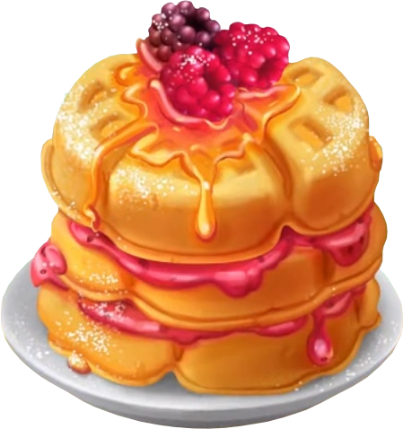 Вафли с ягодами