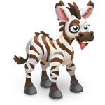 Brown baby zebra