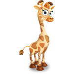Brown giraffe calf