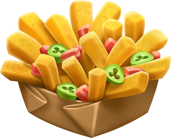 Картофель фри с беконом