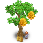 Árbol con 2 colmenas