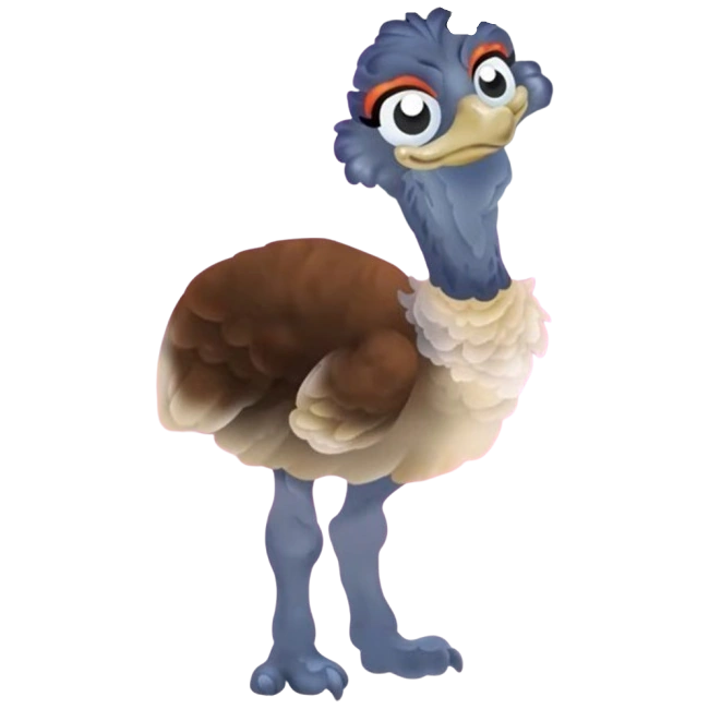 Коричневый страусёнок