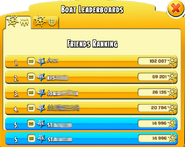 An example of the Friends Leaderboard