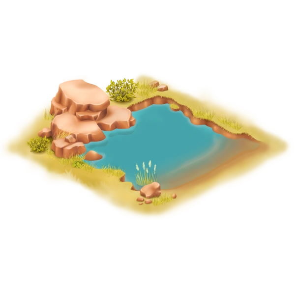 Пруд из камней