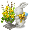 Easter Bunny Decoration - Hay - Brown - ApolloBox