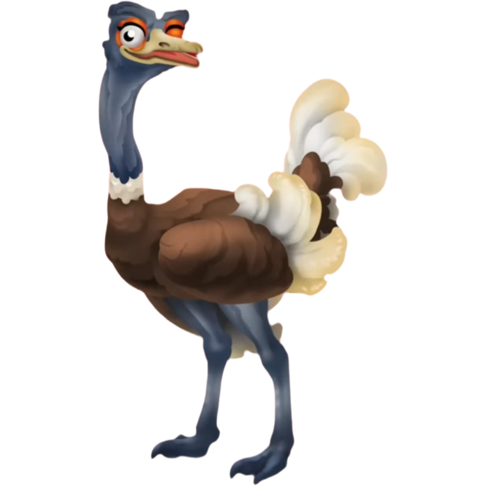 Коричневый страус