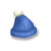 Blaue Wollmütze
