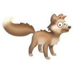 Brown arctic fox