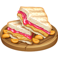 Peanut butter and jelly sandwich