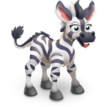 Gray baby zebra