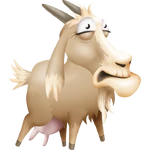 Коза испуганная