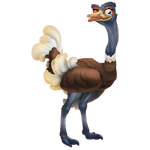 Brown ostrich